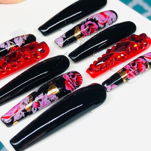 THANK YOU GOD - XXL BALLERINA PRESS ON NAILS - Picture 3 of 11